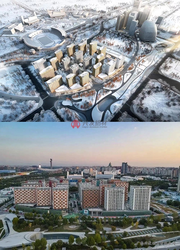 北京冬季奥运村人才公租房项目位于北京市朝阳区奥体文化商务园区内，总建筑面积约33万平方米，由20栋住宅组成。作为北京2022年冬奥会重点工程项目之一，以绿色建筑三星级和WELL建筑标准为建设目标，运用绿色、健康、智慧、低能耗等集成技术，打造高品质、高舒适度、高尚的健康人文国际社区。 北京冬奥村不仅在赛时为各国运动员及随队官员提供住宿、餐饮、医疗等保障服务，赛后将作为北京市人才公租房，面向符合首都城市战略定位的人才配租。兴发铝业坚持“以人为本”的理念，为项目提供质量过硬的铝型材，为参赛运动员能有舒适健康的入住体验和冬奥会的成功举办提供优质的服务和坚实的保障，用建筑守护健康彰显生活之美。